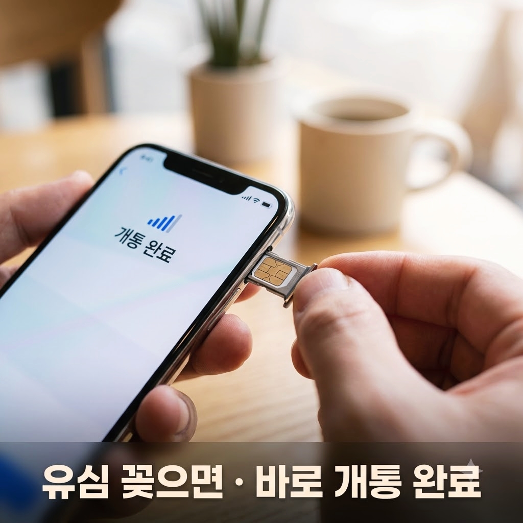 LG 선불폰 개통 완료 후 사용 화면