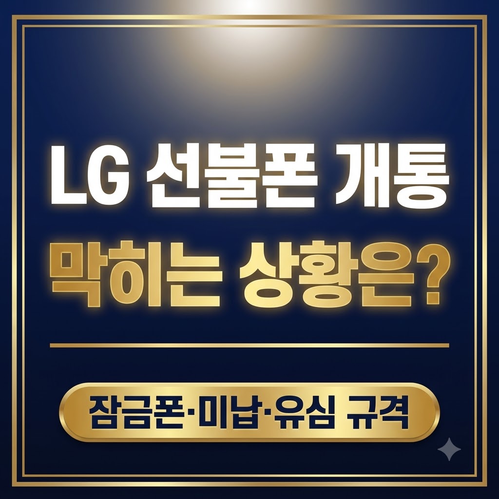 LG 개통 막히는 상황