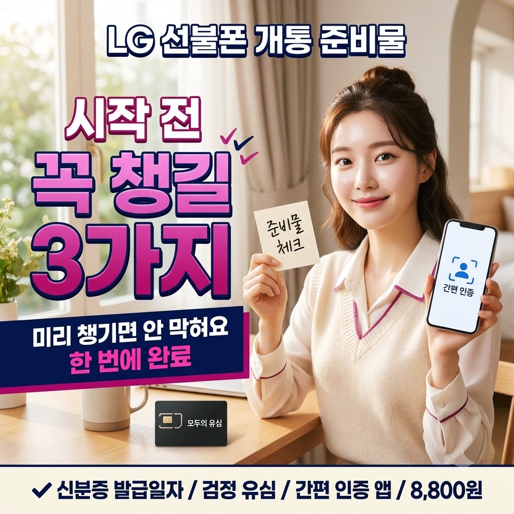 개통 준비물