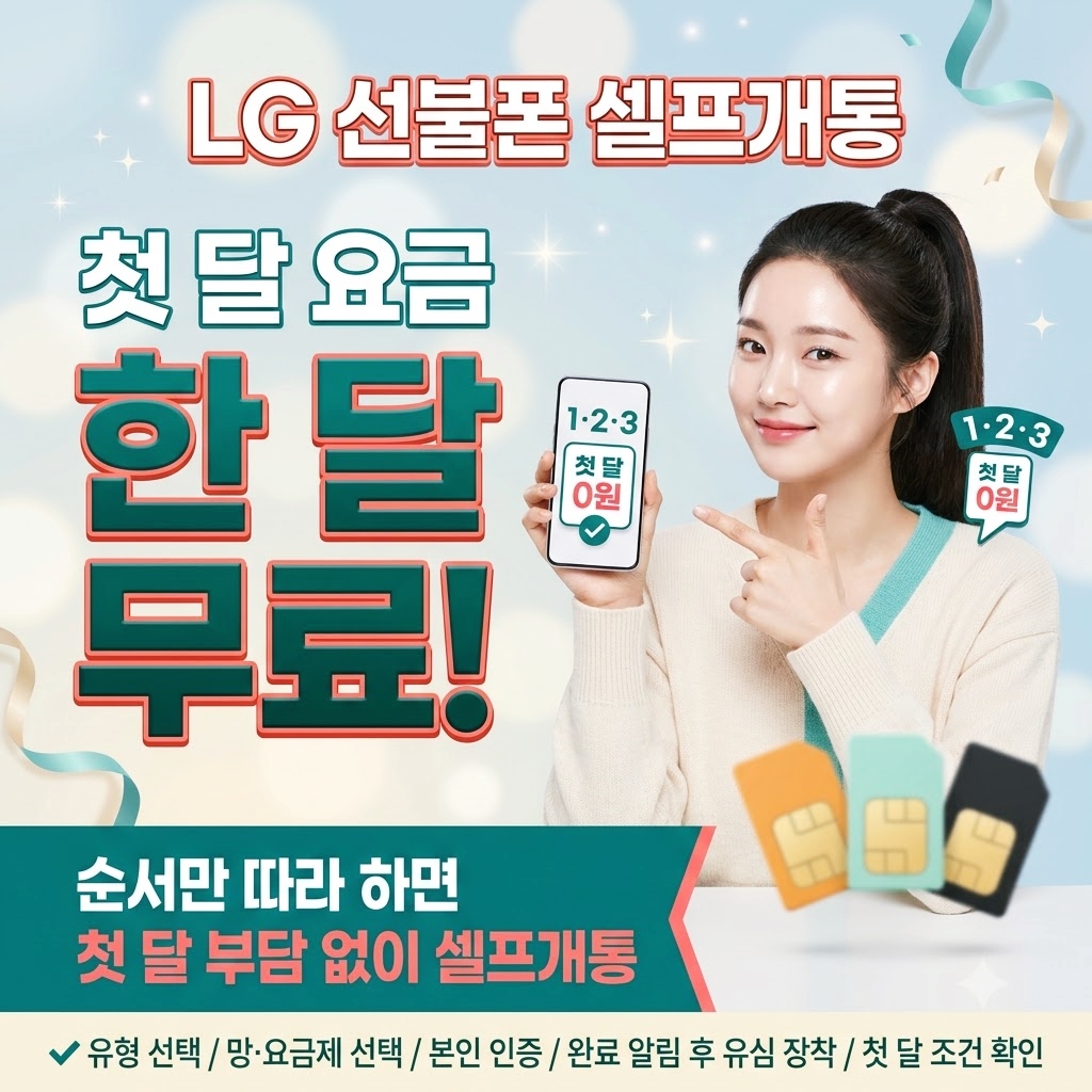 LG선불폰 셀프개통 방법